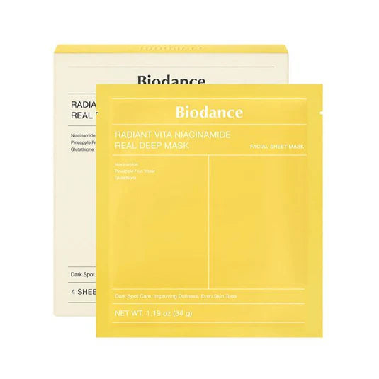 BIODANCE Radiant Vita Niacinamide Real Deep Mask 1Box (34g*4ea)