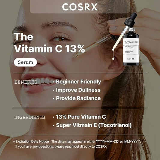 COSRX Pure Vitamin C 13% Serum with Vitamin E & Hyaluronic Acid 20ml