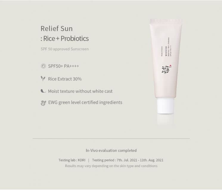 Beauty of Joseon Relief Sun Rice + Probiotics 50ml