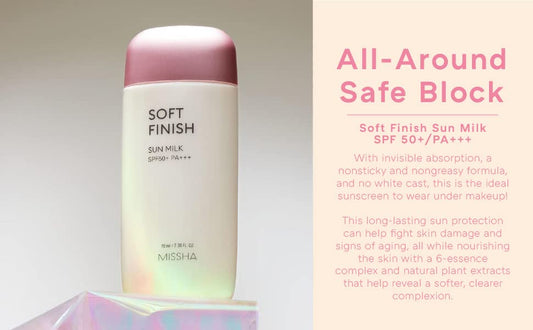 MISSHA All around Safe Block Soft Finish Sun Milk SPF50+/PA+++ 70ml